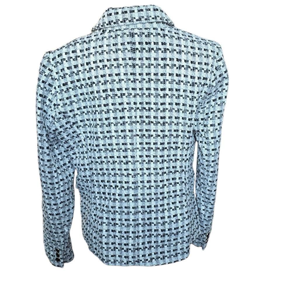 Rachel Zoe Rachel Zoe Women's Size Large White Black Tweed Blazer Jacke Size L / US 10 / IT 46 - 2 Thumbnail