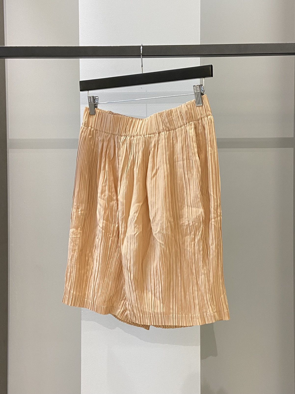 image of Jil Sander Pleated Shorts in Light Orange Oatmeal, Men's (Size 30)