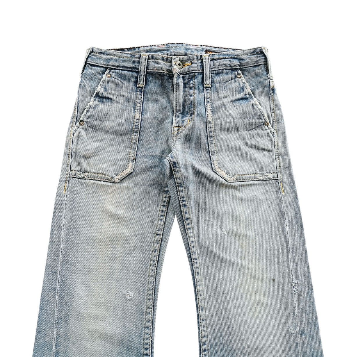 Vintage Brappers Japan Flare Bootcut Denim Jeans Y2K Distressed Size 30" / US 8 / IT 44 - 2 Thumbnail
