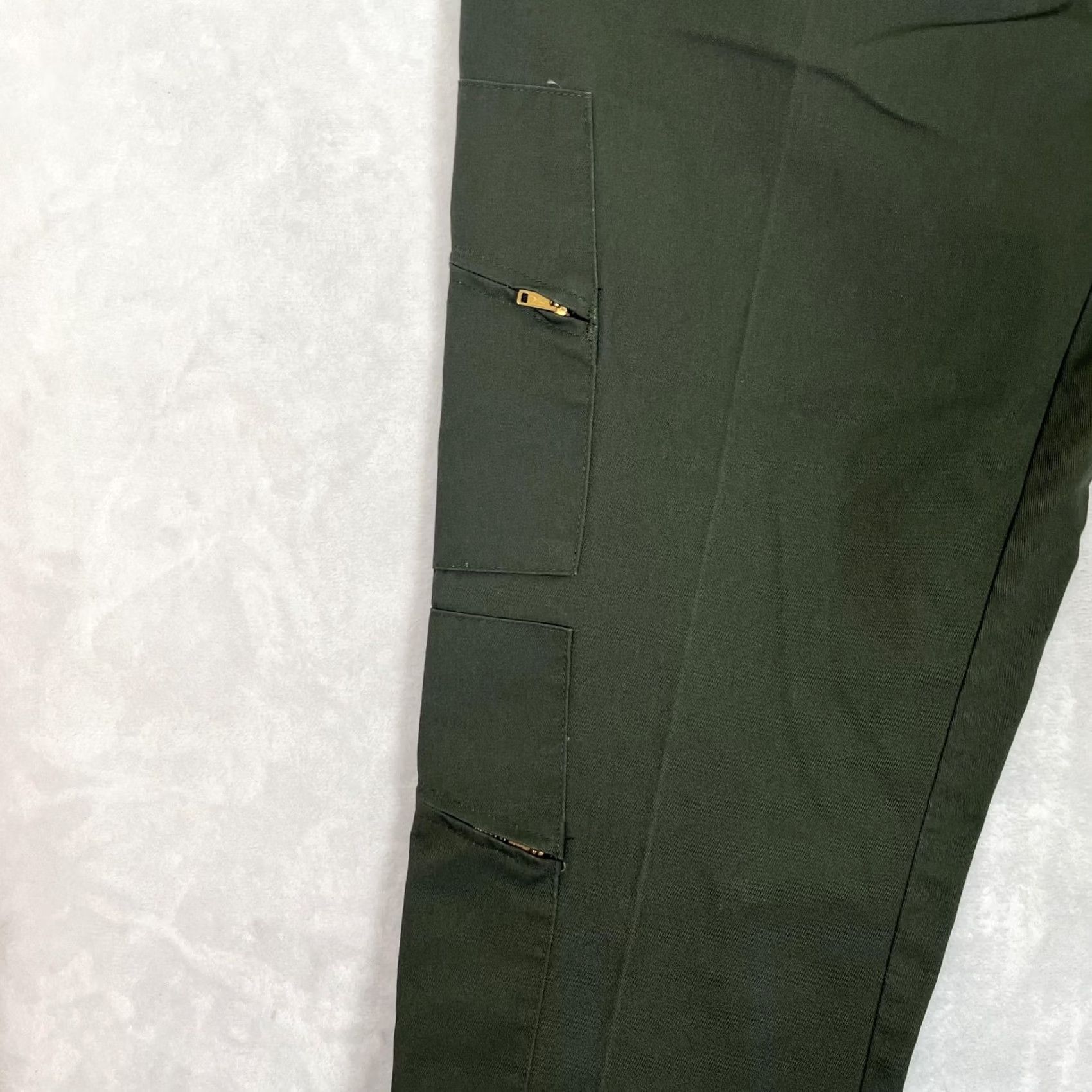 Vintage VINTAGE Topps Cargo Pants Mens 38x30 Green Workwear Made USA Pants Mens 38 Green Cargo Pocket Zipper Flat Front Relaxed 65% Polyester 35% Cotton Size US 38 / EU 54 - 2 Thumbnail