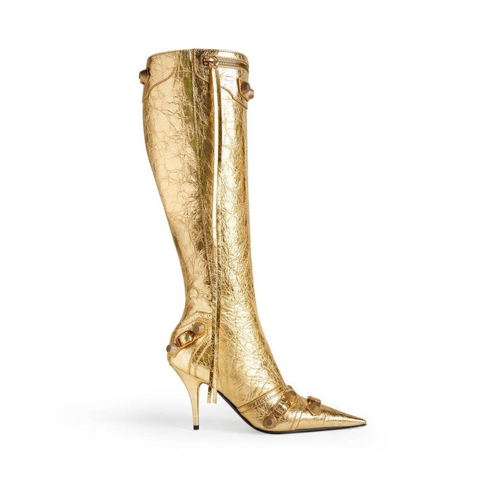 Balenciaga Balenciaga Cagole Metallized Boots Size US 5 / IT 35 - 1 Thumbnail