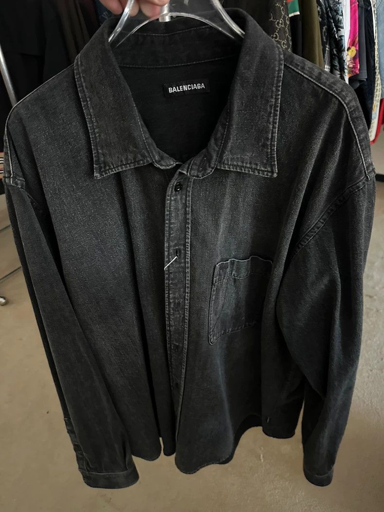 Balenciaga Balenciaga size 39 Black Denim Jacket Size US XS / EU 42 / 0 - 2 Thumbnail