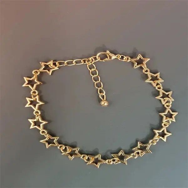 Jewelry Kumiko x ishi Gold Color Grunge Stars Link bracelet Size ONE SIZE - 3 Thumbnail