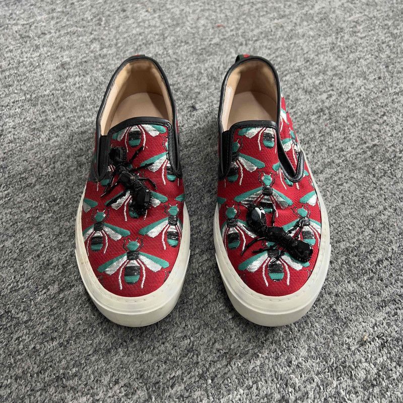 Gucci Gucci Colorful Insect Embellished Low-top Sneakers Size US 6.5 / EU 39-40 - 2 Thumbnail