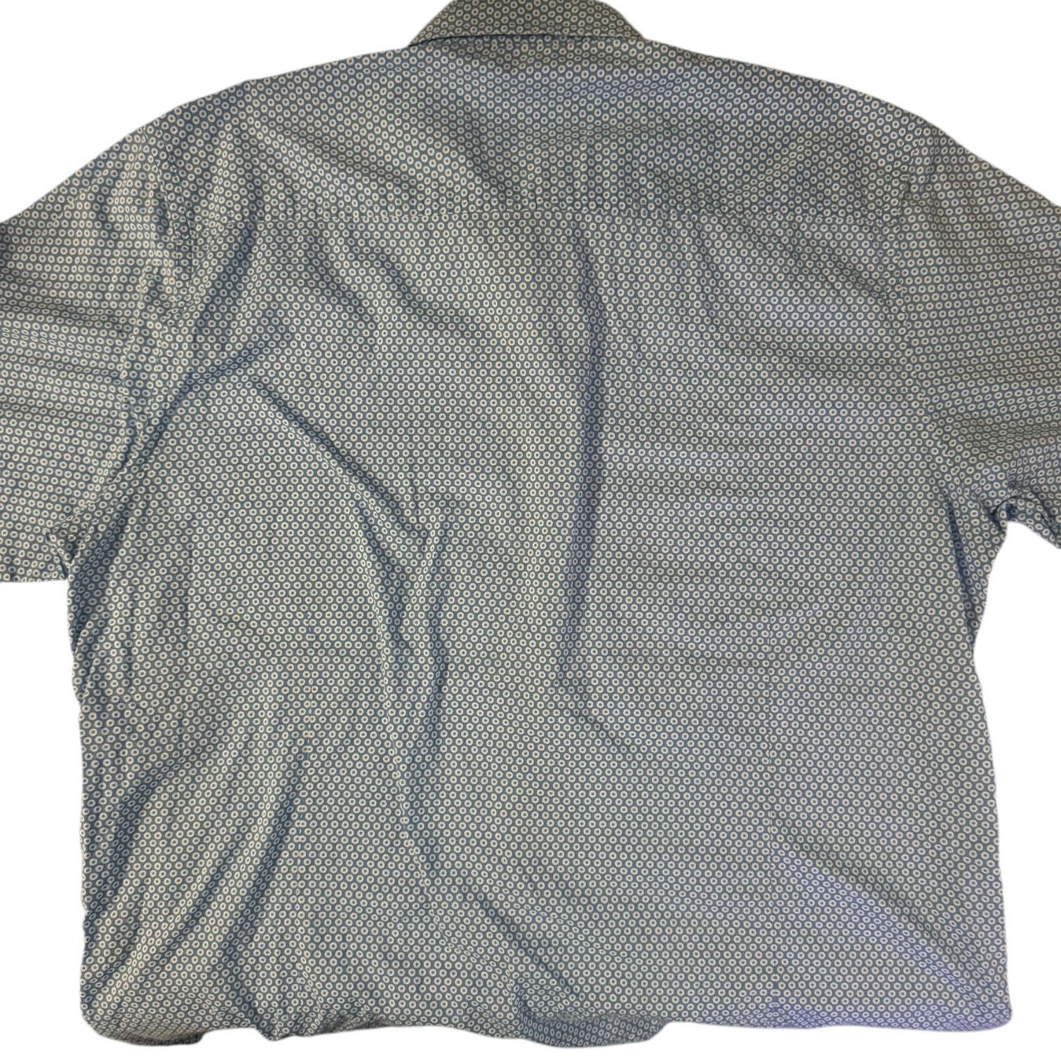 Kenneth Cole Kenneth Cole Casual Collar Shirt Blue with White Rings XXL Size US XXL / EU 58 / 5 - 3 Thumbnail