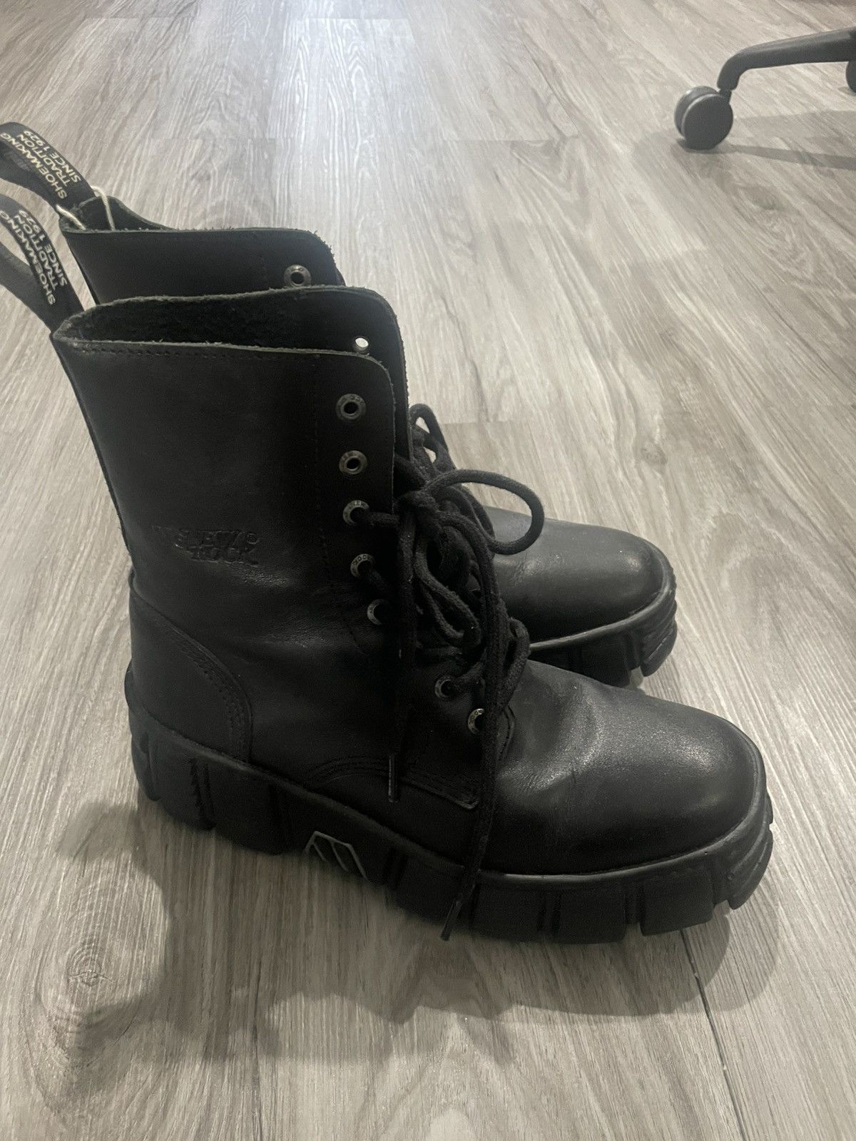 New Rock New Rock Black Boots Size US 7 / EU 40 - 4 Thumbnail