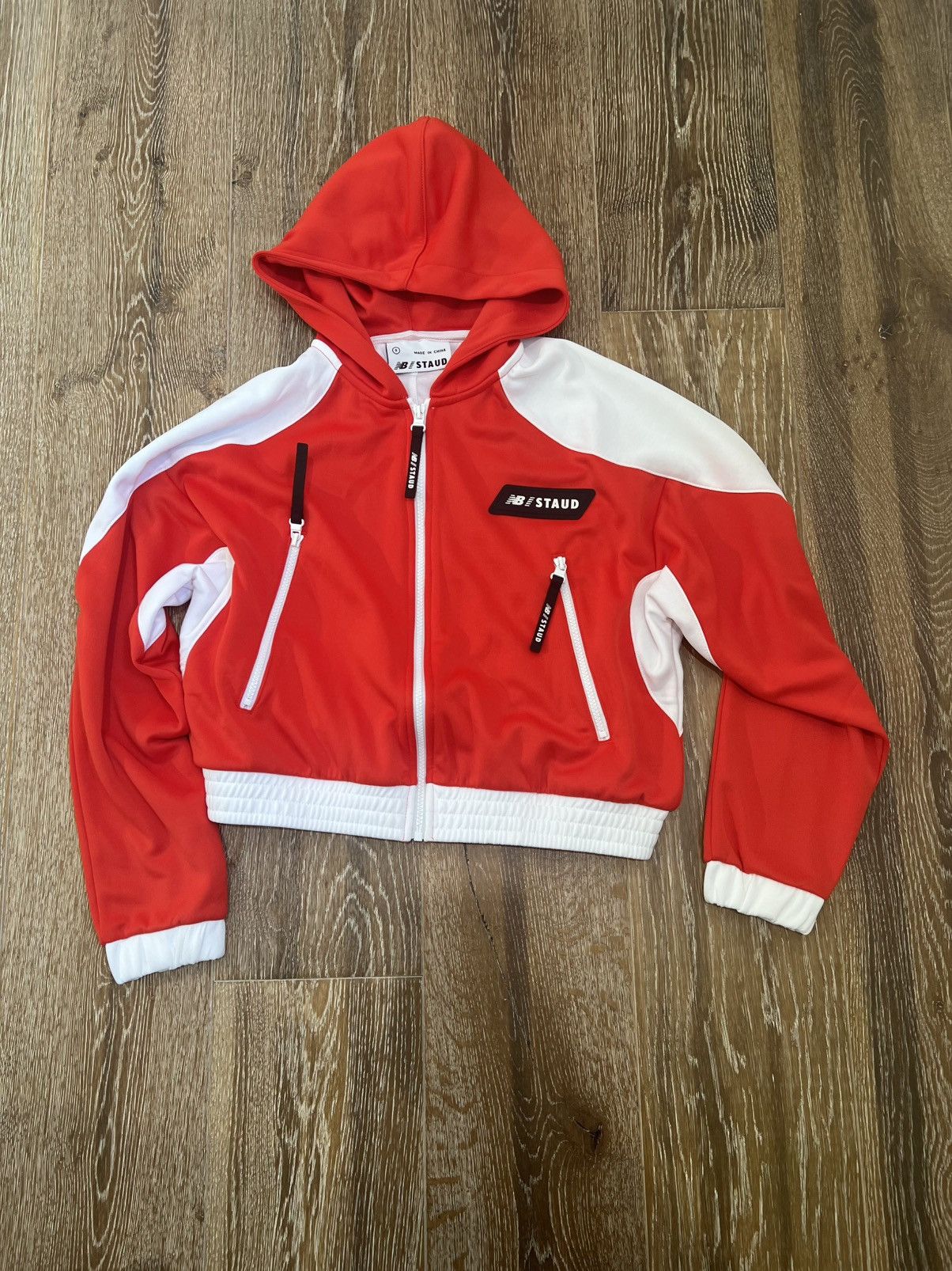 New Balance STAUD New Balance Hooded Color-block Jersey Track Jacket Size S / US 4 / IT 40 - 1 Thumbnail