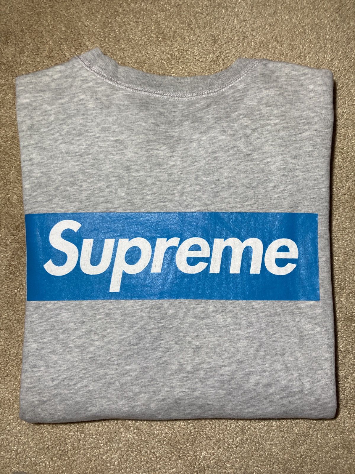 Supreme 2008 Supreme World Famous Box Logo Reverse Back Blue Sweater Size US M / EU 48-50 / 2 - 1 Thumbnail