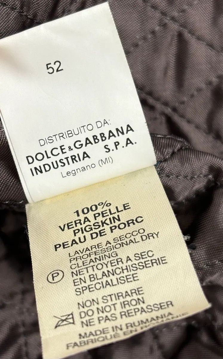 Dolce & Gabbana 1990s Dolce & Gabbana Avant-Garde Grey Moto Leather Jacket Size US L / EU 52-54 / 3 - 13 Thumbnail