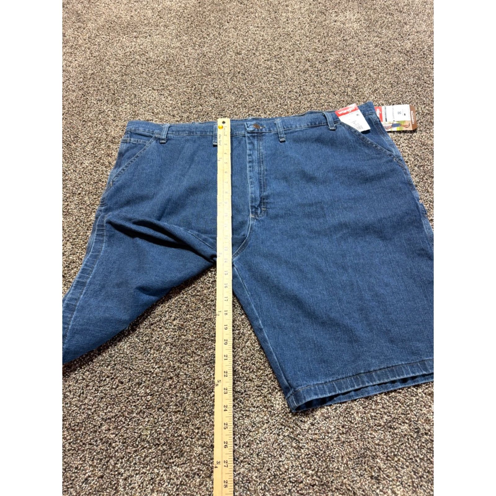 Wrangler Wrangler Mens Shorts 46 Carpenter Utility 11" Inseam Blue Denim Flex NEW Size US 30 / EU 46 - 3 Thumbnail