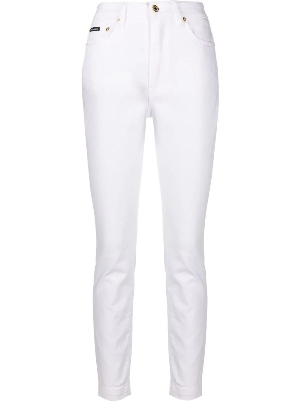 Dolce & Gabbana o1s22i1n1024 Stretch Denim Audrey Jeans in White Size 30" / US 8 / IT 44 - 1 Thumbnail