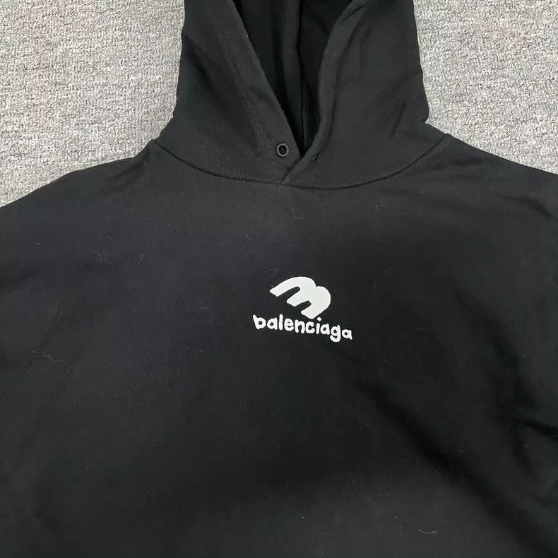 Balenciaga Balenciaga Front and back graffiti logo hooded sweater Size US XS / EU 42 / 0 - 6 Thumbnail