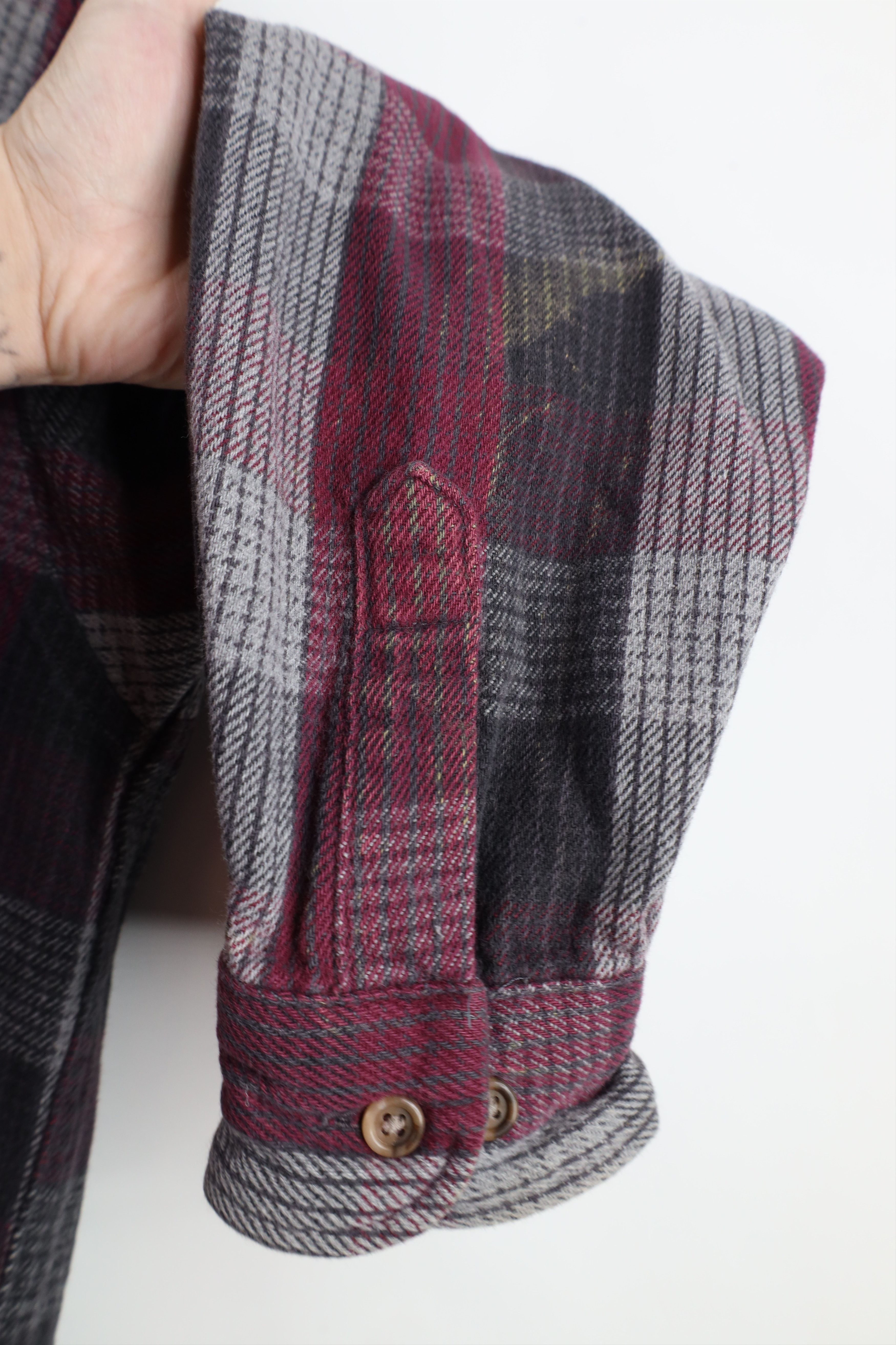Vintage Vintage 90s Streetwear Heavyweight Button Shirt Plaid Size US XL / EU 56 / 4 - 9 Thumbnail