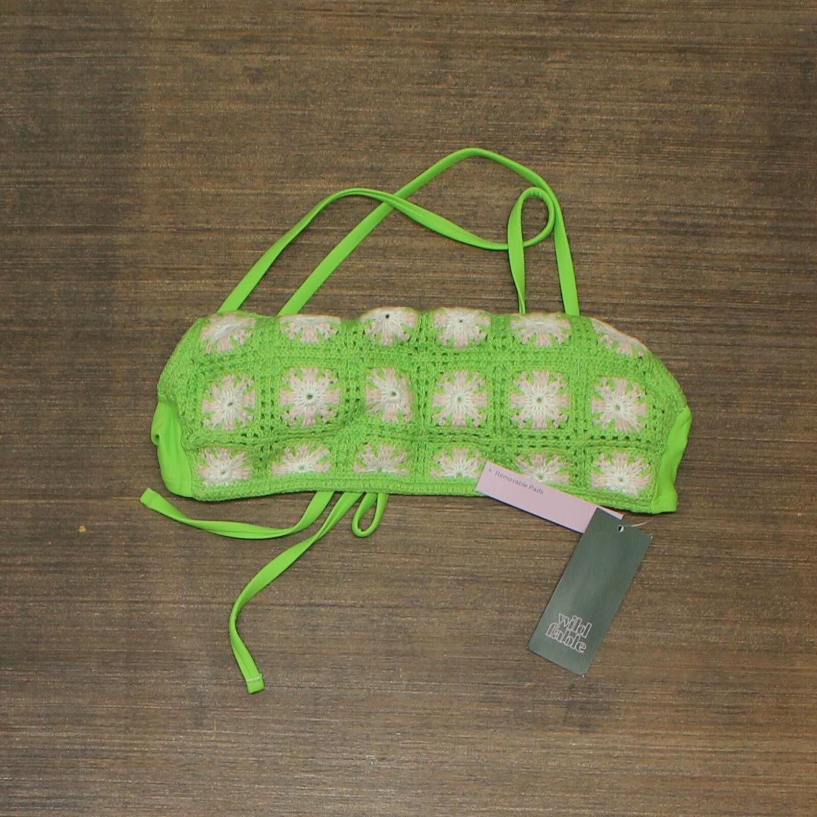 Other Nwt Wild Fable Crochet Bikini Top Pid-yr1rg8 S Bright Green Size S / US 4 / IT 40 - 1 Thumbnail