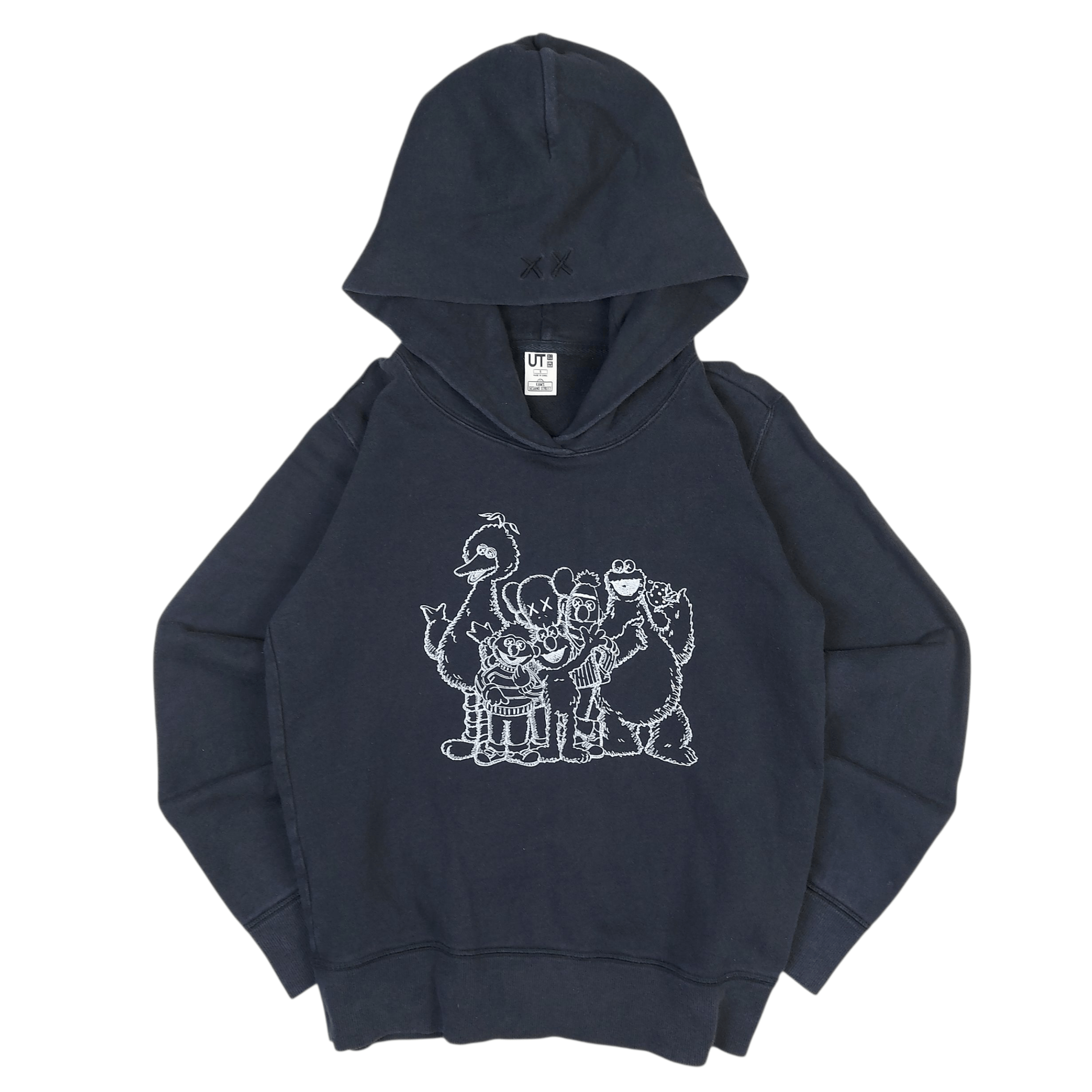 Kaws × Uniqlo Kaws x Uniqlo x Sesame Street XX Embroidery Black Hoodie Size S / US 4 / IT 40 - 1 Thumbnail