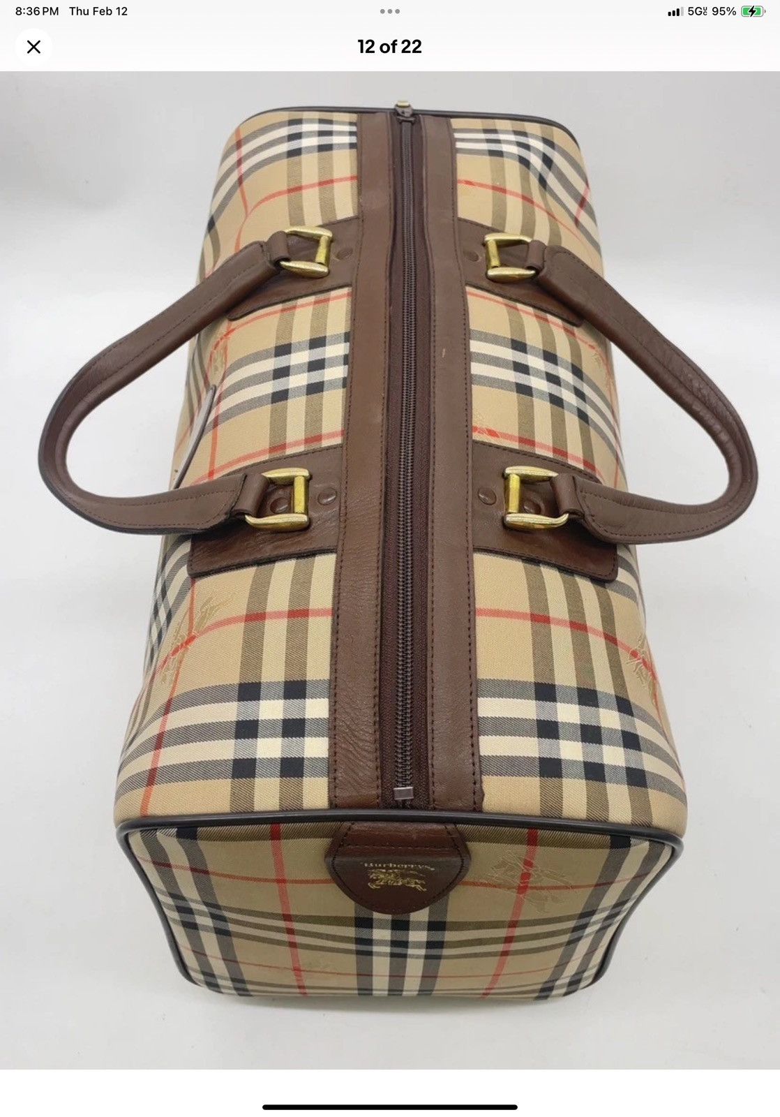 Burberry 🧳🧳🧳Vintage BURBERRY🧳🧳🧳!!! Boston style bag 45 Nova Check Size ONE SIZE - 11 Thumbnail