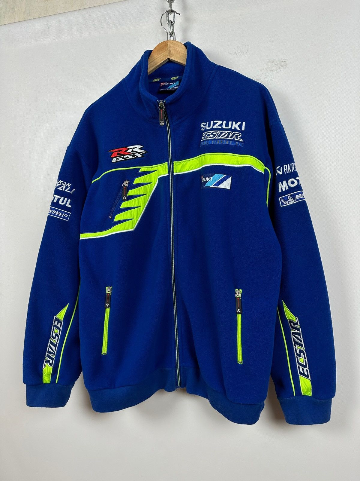 Vintage Vintage Suzuki Ecstar Michelin Racing Zip Fleece Jacket Size US XL / EU 56 / 4 - 5 Thumbnail