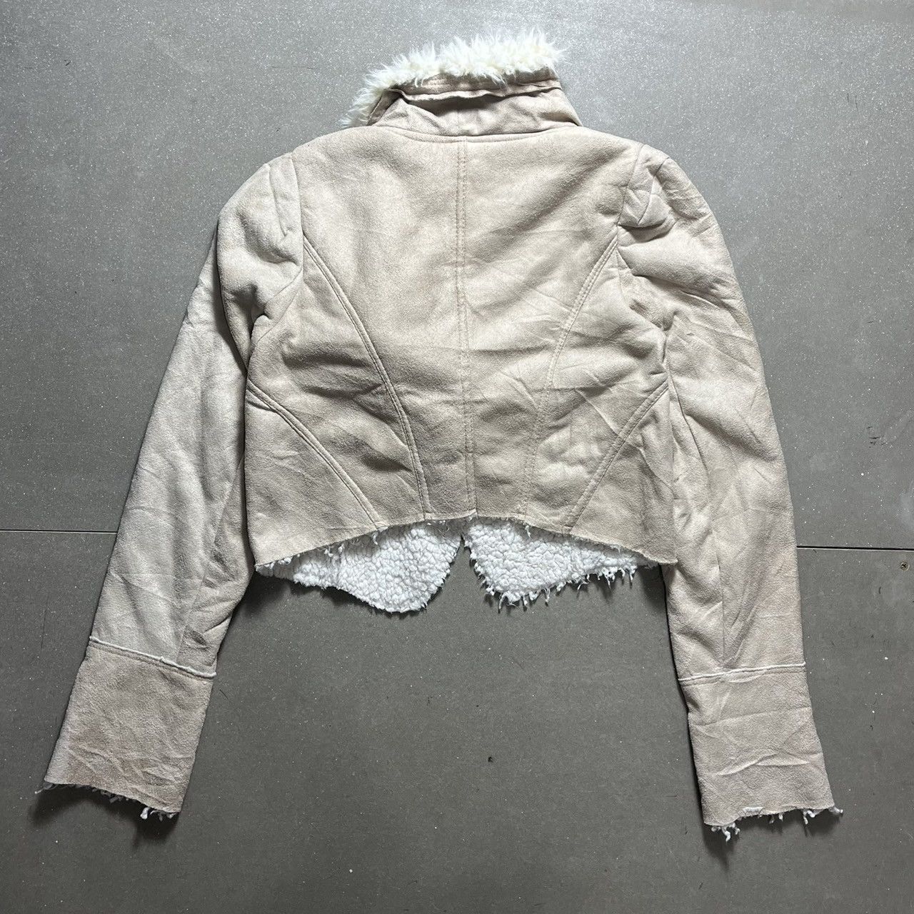 Le Grande Bleu (L.G.B.) Unknown Brand Faux Fur Cropped Jacket Size M / US 6-8 / IT 42-44 - 7 Thumbnail