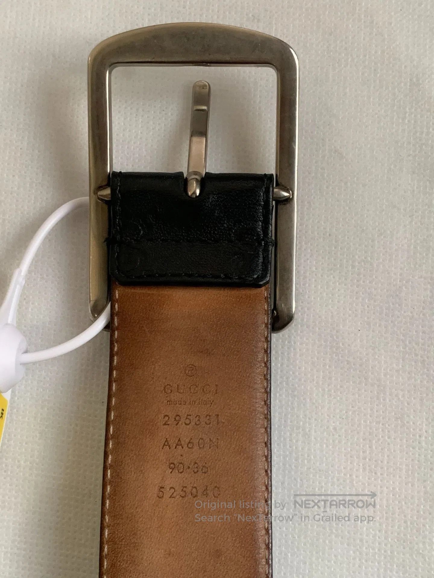 Gucci Gucci Black Leather Logo Embossed Belt. Size ONE SIZE - 3 Thumbnail
