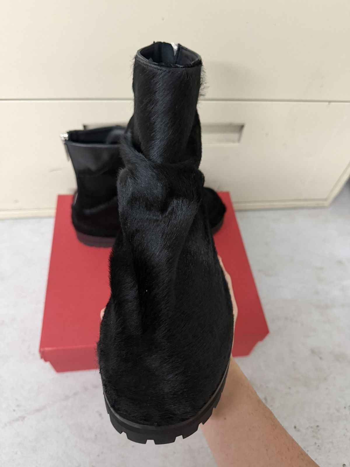 424 424 Black Pony Hair Marathon Boot Size US 7 / EU 40 - 3 Thumbnail