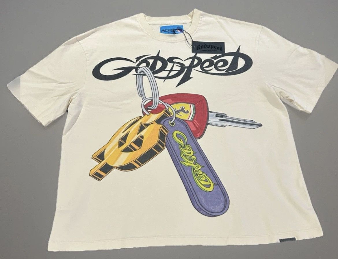 Godspeed Godspeed New York K.O.D. NextGen Graphic T-Shirt- Bone/Cream Size US L / EU 52-54 / 3 - 1 Thumbnail