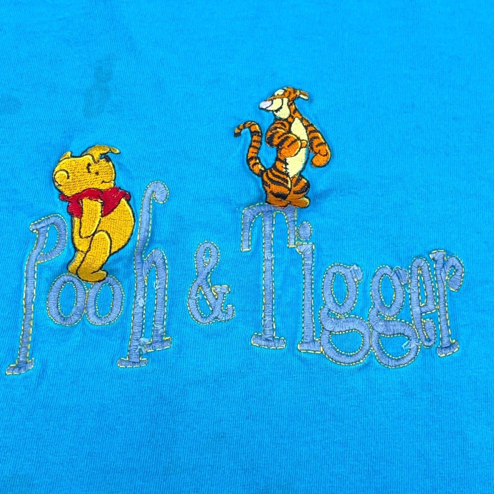 Disney VINTAGE Pooh Disney T-Shirt Women XL Blue Embroidered 2000s Pooh Shirt Cartoon Logo Size XL / US 12-14 / IT 48-50 - 3 Thumbnail