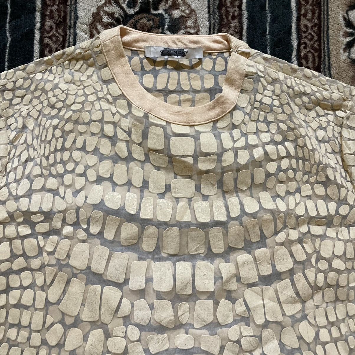 Givenchy GIVENCHY Paris by Riccardo Tisci Croc-Effect Sheer Silk Mesh Size L / US 10 / IT 46 - 2 Thumbnail