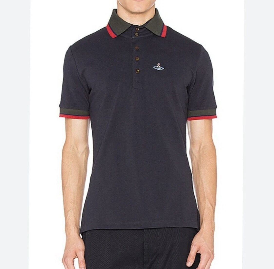 Vivienne Westwood Vivienne Westwood Krall Polo Shirt Medium Navy Slim Fit Size US M / EU 48-50 / 2 - 2 Thumbnail