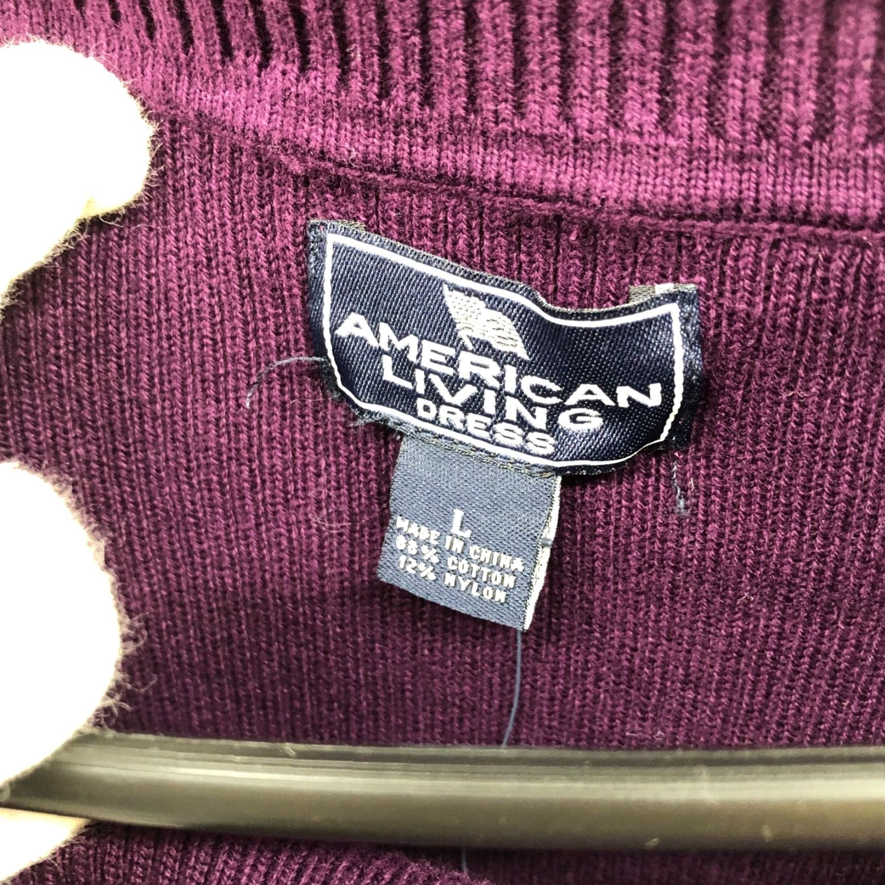 Vintage VINTAGE American Living NWT Purple Cowl Neck Knit Dress L Womens A Line Long Sleeve Size L / US 10 / IT 46 - 7 Thumbnail