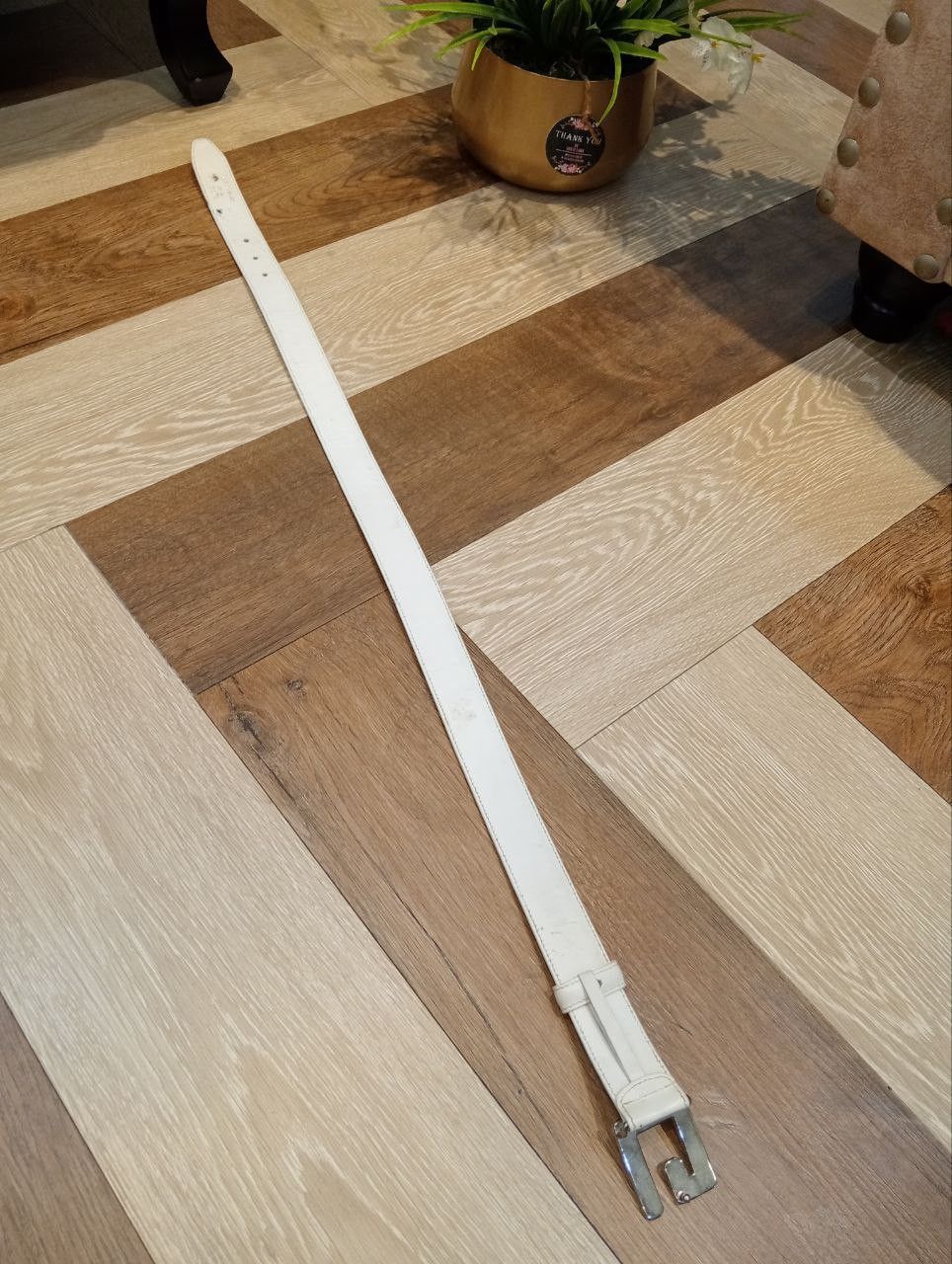 Gucci LUXURY GUCCI WHITE LEATHER BELT Size ONE SIZE - 6 Thumbnail