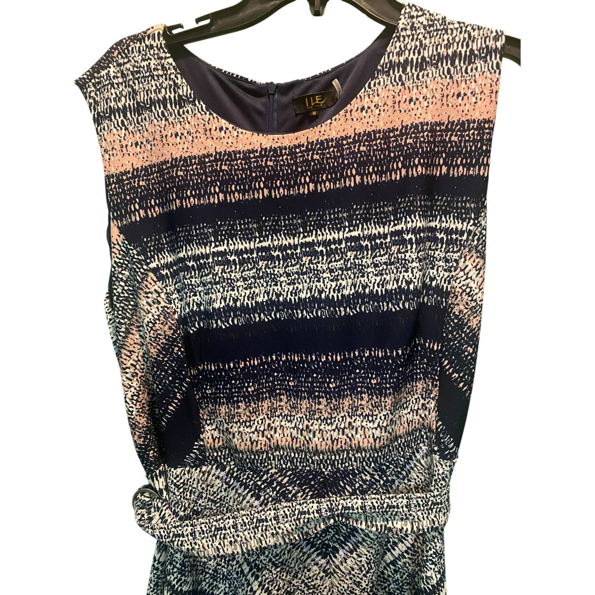 Other ILE New York Womens Plus Size 18 Peach and Blue Sleeveless S Size XXL / US 16-18 / IT 52-54 - 2 Thumbnail