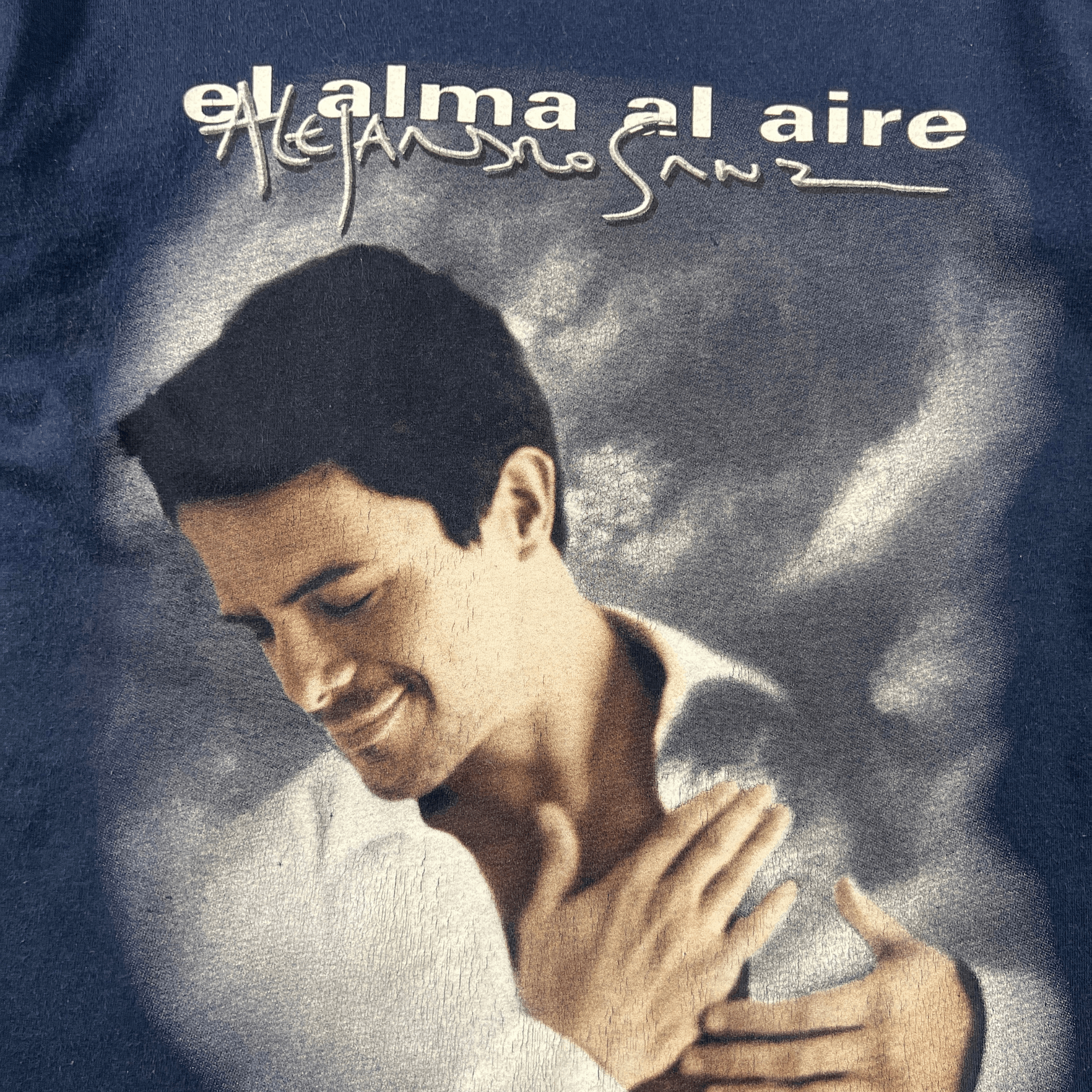 Vintage T-Shirt Vintage Alejandro Sanz 'el al aire' - Marine -Small Size US S / EU 44-46 / 1 - 5 Thumbnail