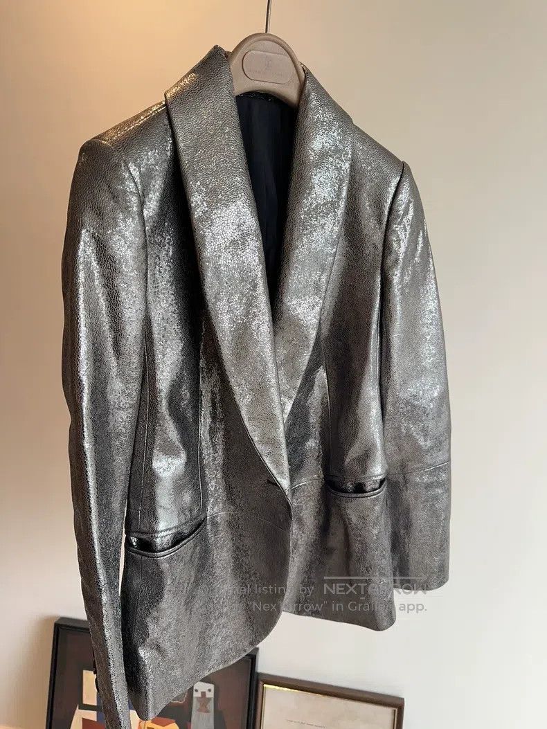 Brunello Cucinelli Brunello Cucinelli Superb Leather Jacket Size XS / US 0-2 / IT 36-38 - 4 Thumbnail