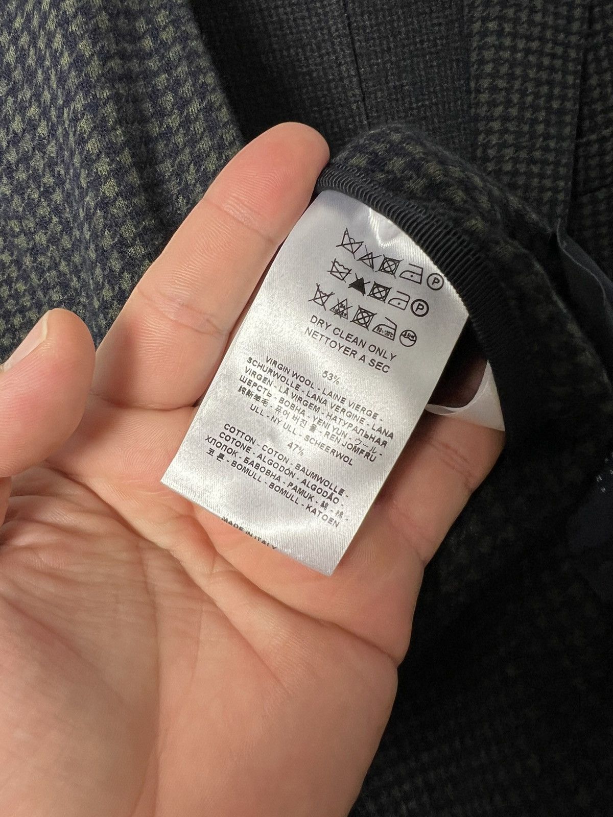 Harris Wharf London Harris Wharf London Moleskin Houndstooth Soft Blazer Jacket Size 38R - 22 Thumbnail