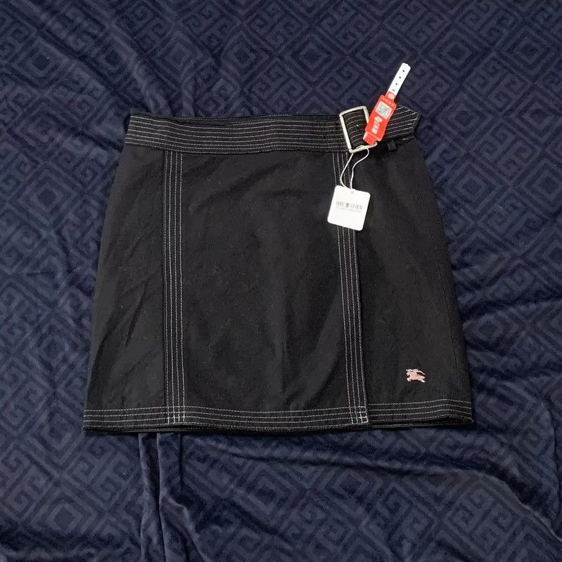Burberry Burberry Black Cotton Blend Short Skirt Size 27" / US 4 / IT 40 - 1 Thumbnail
