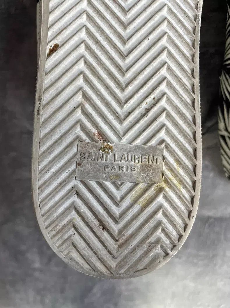 Saint Laurent Paris Saint Laurent Paris Black, White and Palm Tree Graffiti In Size US 7.5 / EU 40-41 - 7 Thumbnail