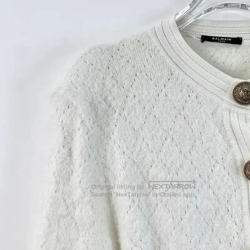 Balmain Balmain White Women's Cardigan in XS . Size XS / US 0-2 / IT 36-38 - 3 Thumbnail