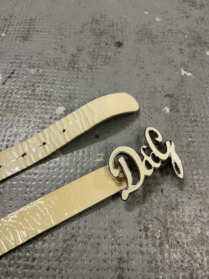 Dolce & Gabbana 2000s Dolce & Gabbana White Leather Belt Size ONE SIZE - 5 Thumbnail