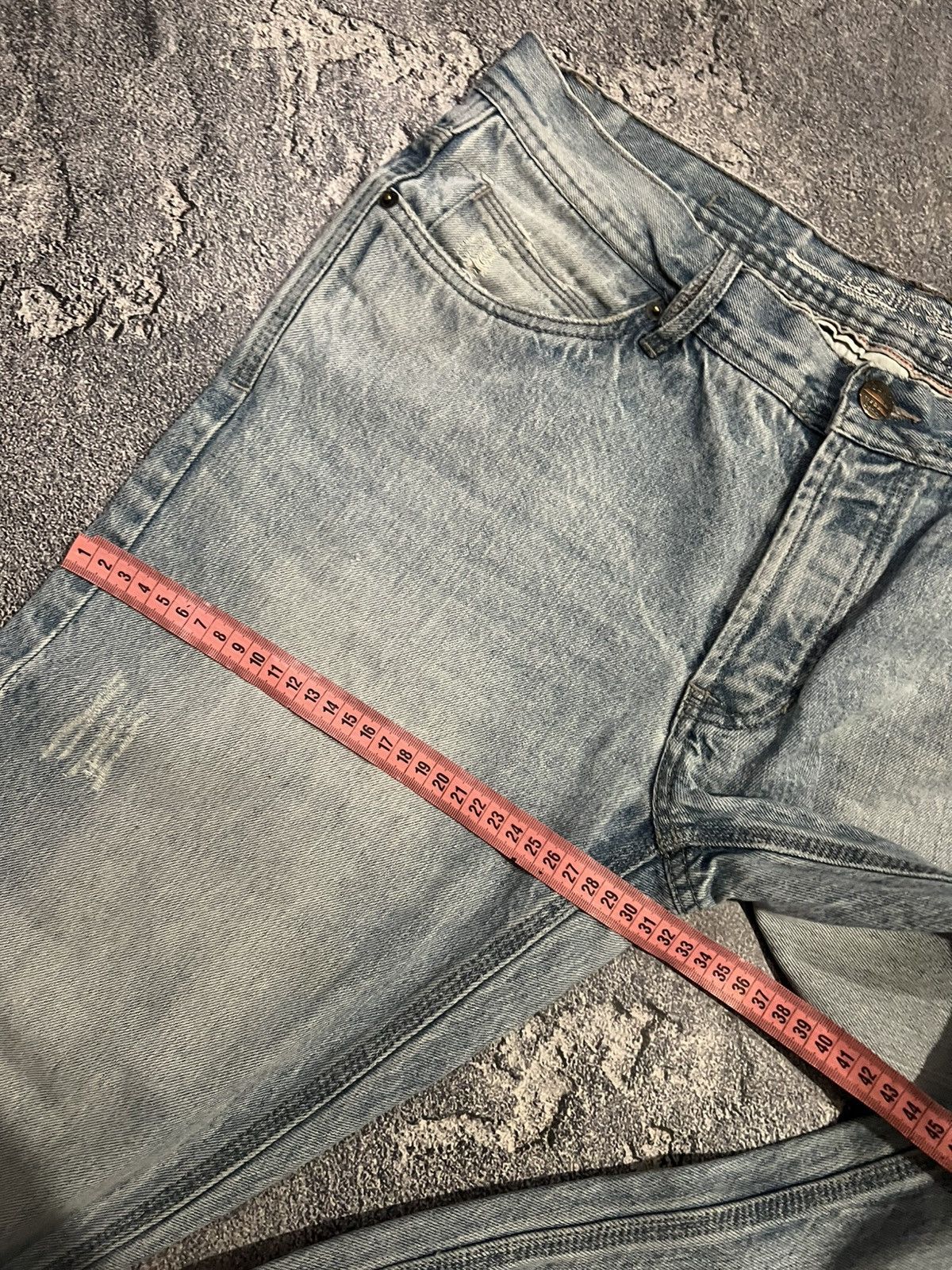 Japanese Brand Faded Washed Light Blue Retro Archival Jeans Size US 36 / EU 52 - 10 Thumbnail