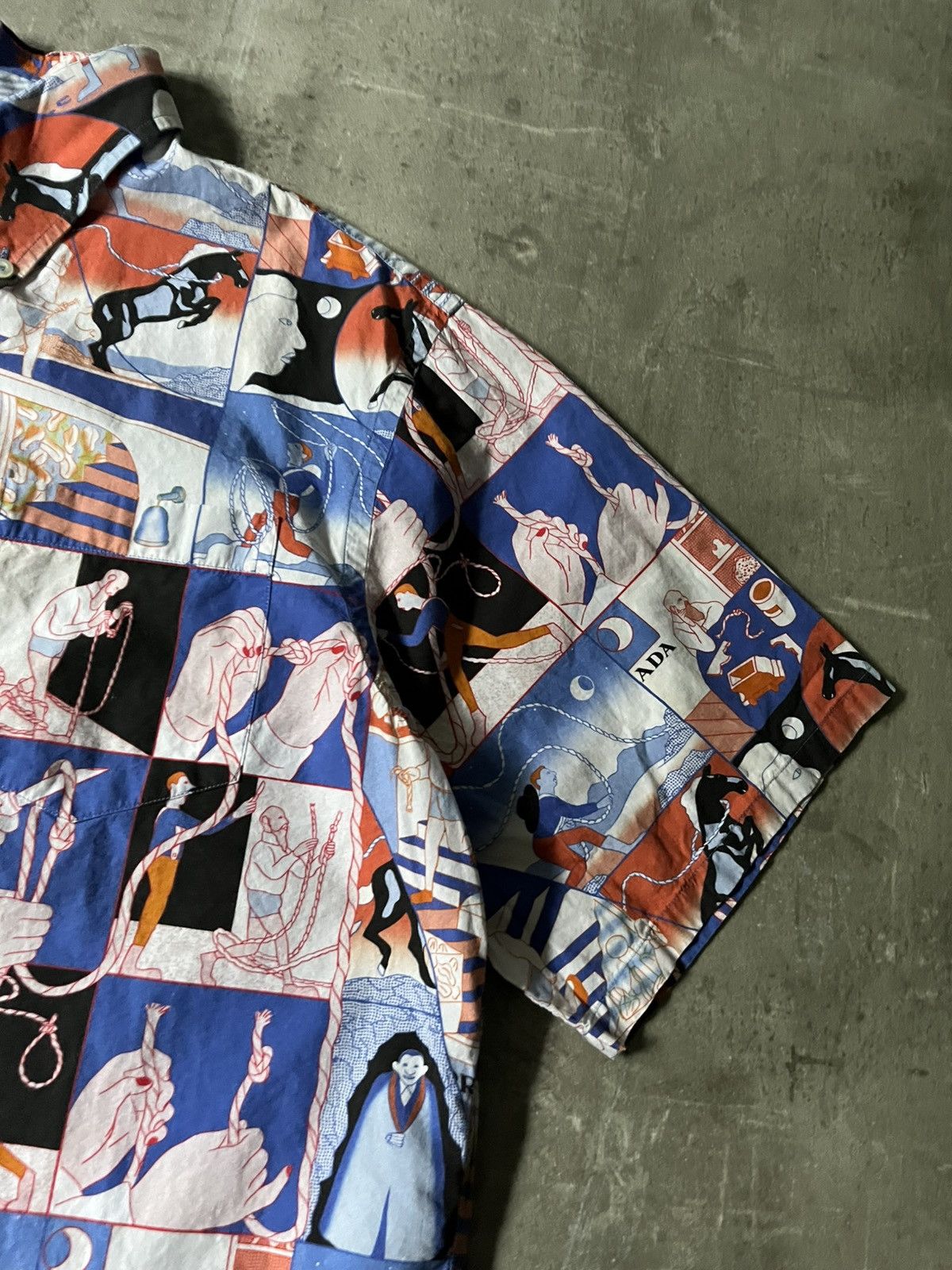 Prada Prada S/S 18 comics rope motif shirt multicolor Size US L / EU 52-54 / 3 - 4 Thumbnail
