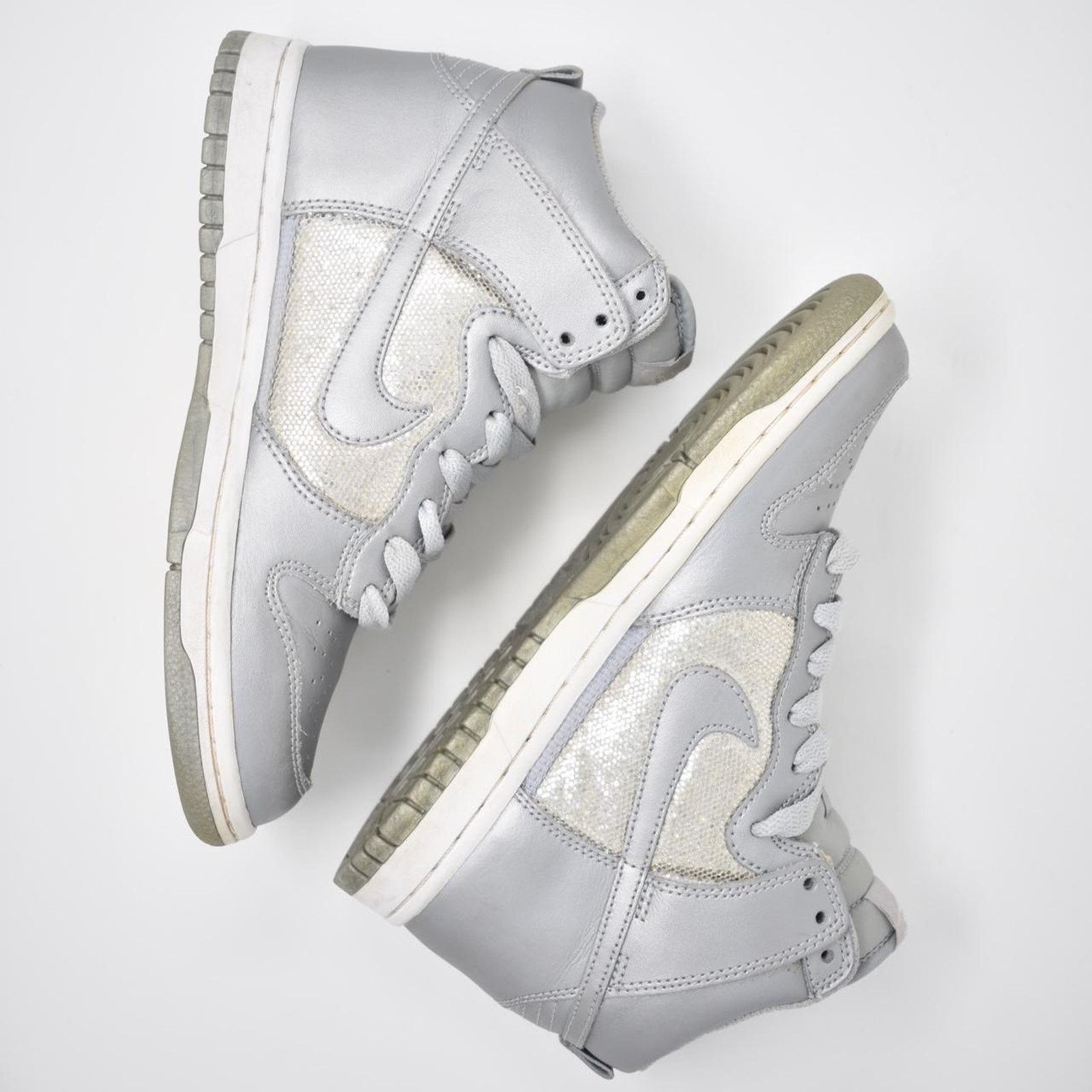 Nike 2010 Nike Dunk High “Silver”f Size US 6.5 / IT 36.5 - 3 Thumbnail