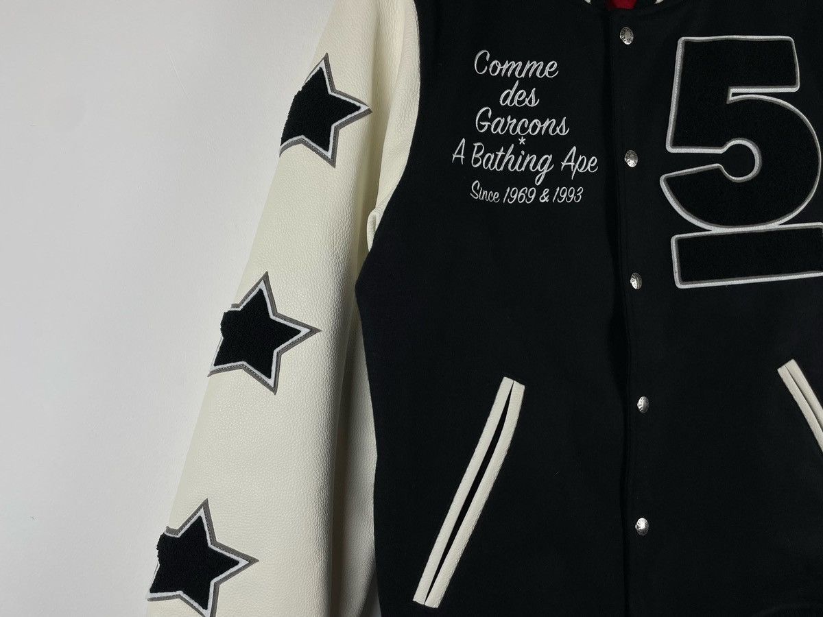 Bape × Comme des Garcons Comme Des Garcons x Bape AW25 Varsity Jacket Size US M / EU 48-50 / 2 - 10 Thumbnail