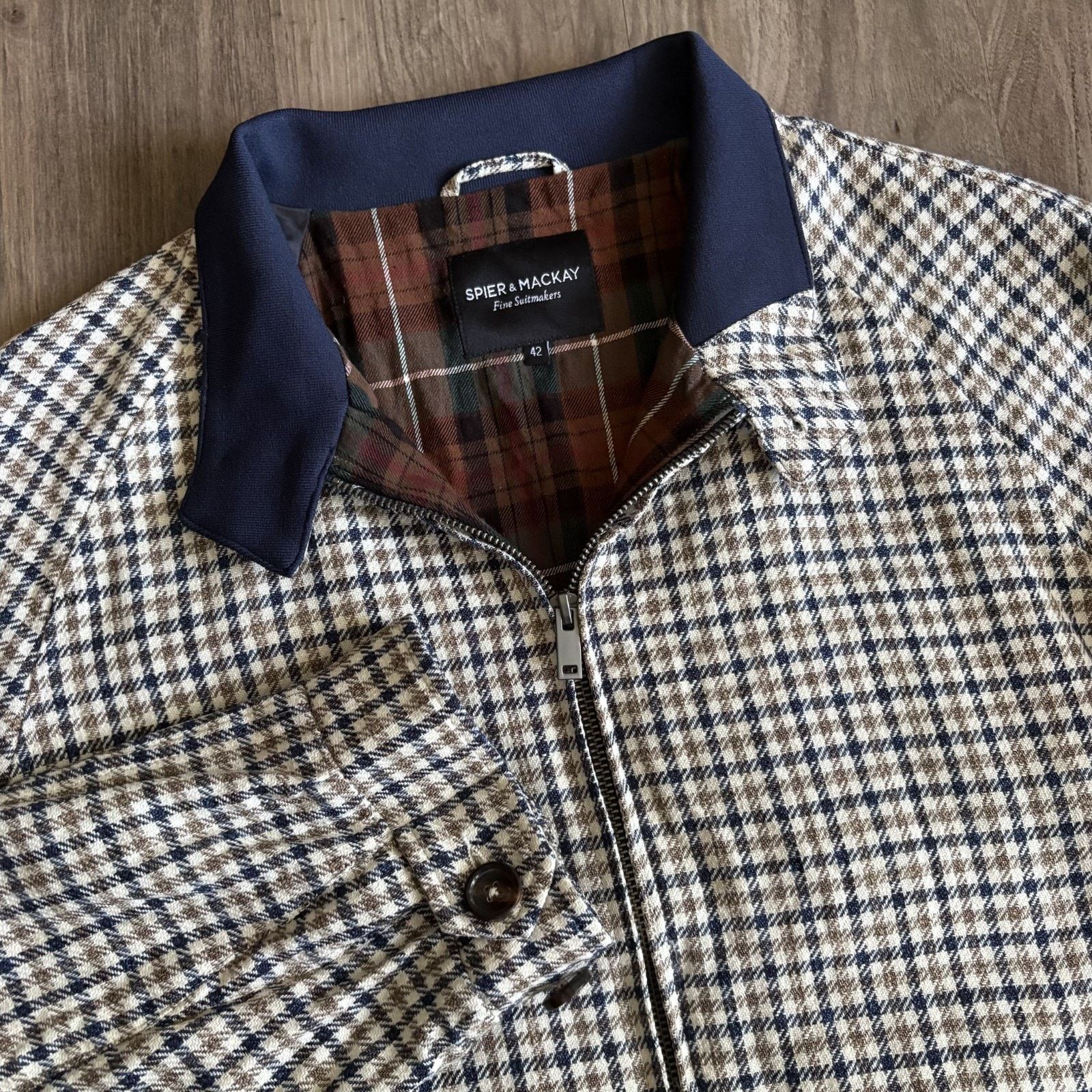 Spier & Mackay Spier Mackay Jacket Men's Size 42 Checkered Flannel Lined Size US L / EU 52-54 / 3 - 1 Thumbnail