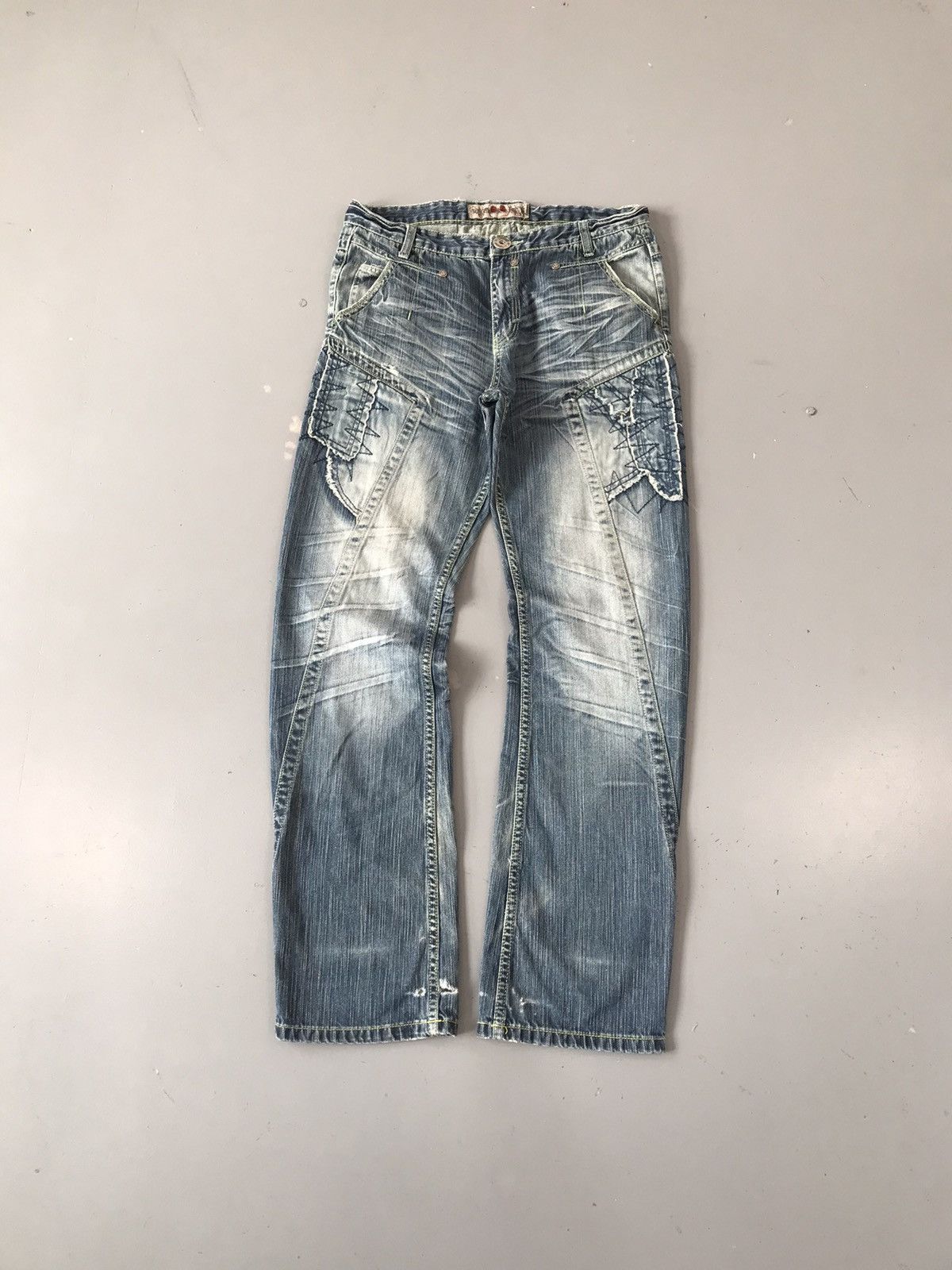 Designer Vintage Y2k Style Eaggaged Fit Denim Size US 34 / EU 50 - 1 Thumbnail