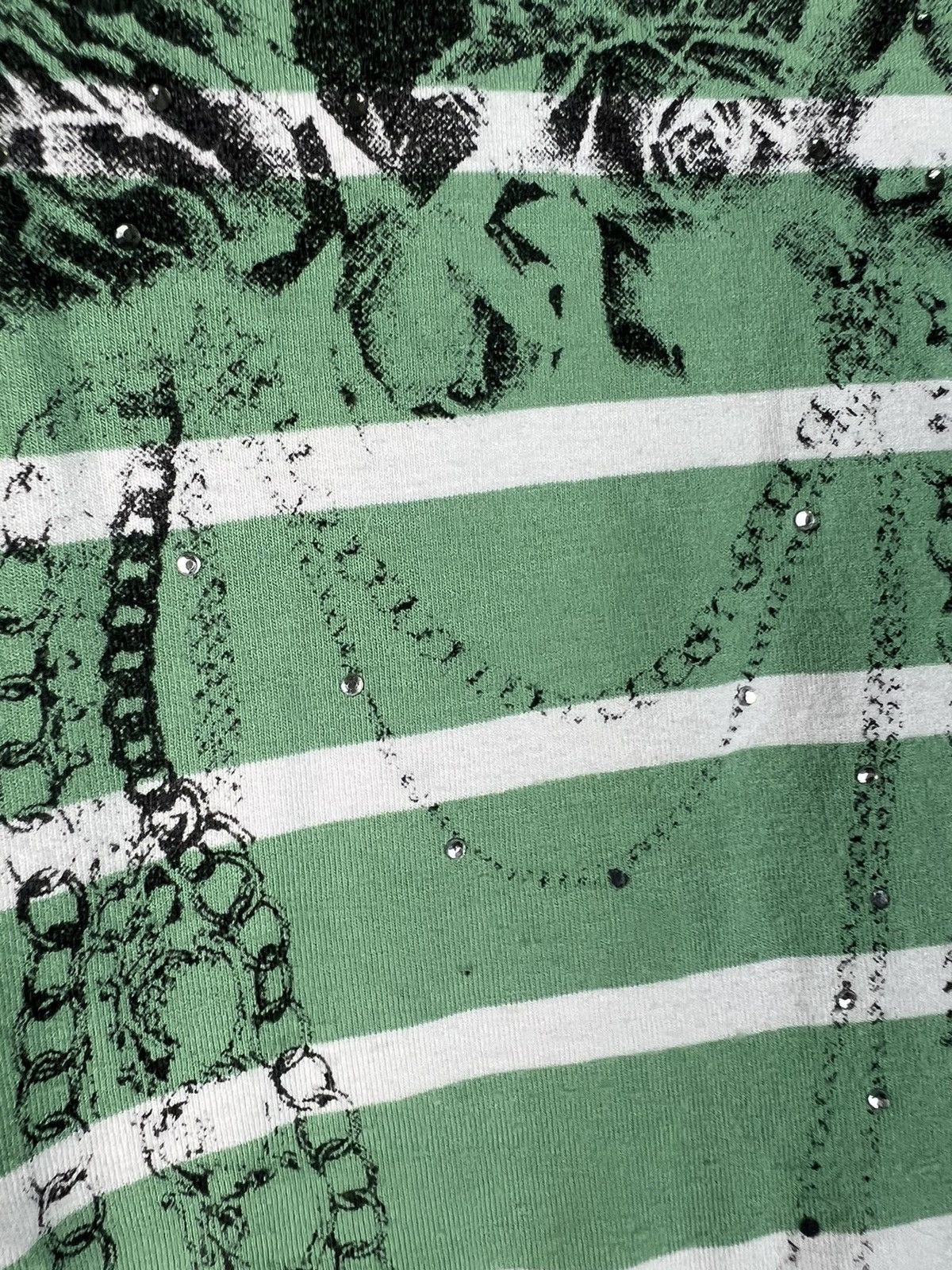 Affliction Rare striped Chains Cross Tee Y2K Affliction Style Size US L / EU 52-54 / 3 - 4 Thumbnail