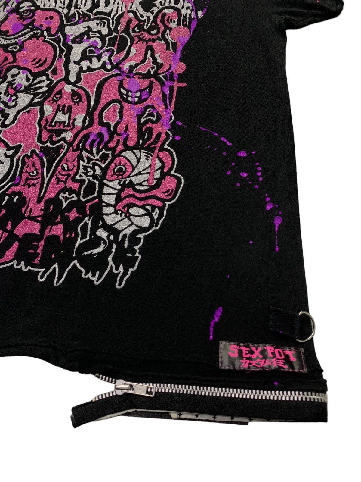 Hysteric Glamour Sex Pot Revenge Bondage Distressed Zipper Tshirt Size US S / EU 44-46 / 1 - 7 Thumbnail