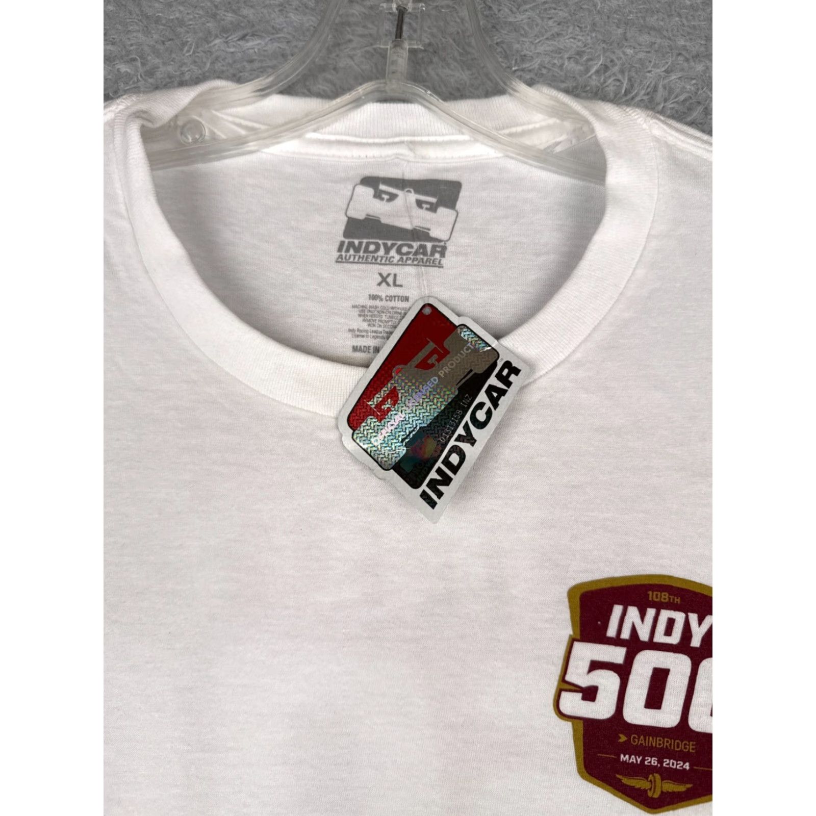 Vintage Legends Global Merchandise Indycar Shirt Adult XL White 100% Cotton Logo Crew Neck Cars Racing All Seasons Mens Indycars 2020s Size US XL / EU 56 / 4 - 7 Thumbnail