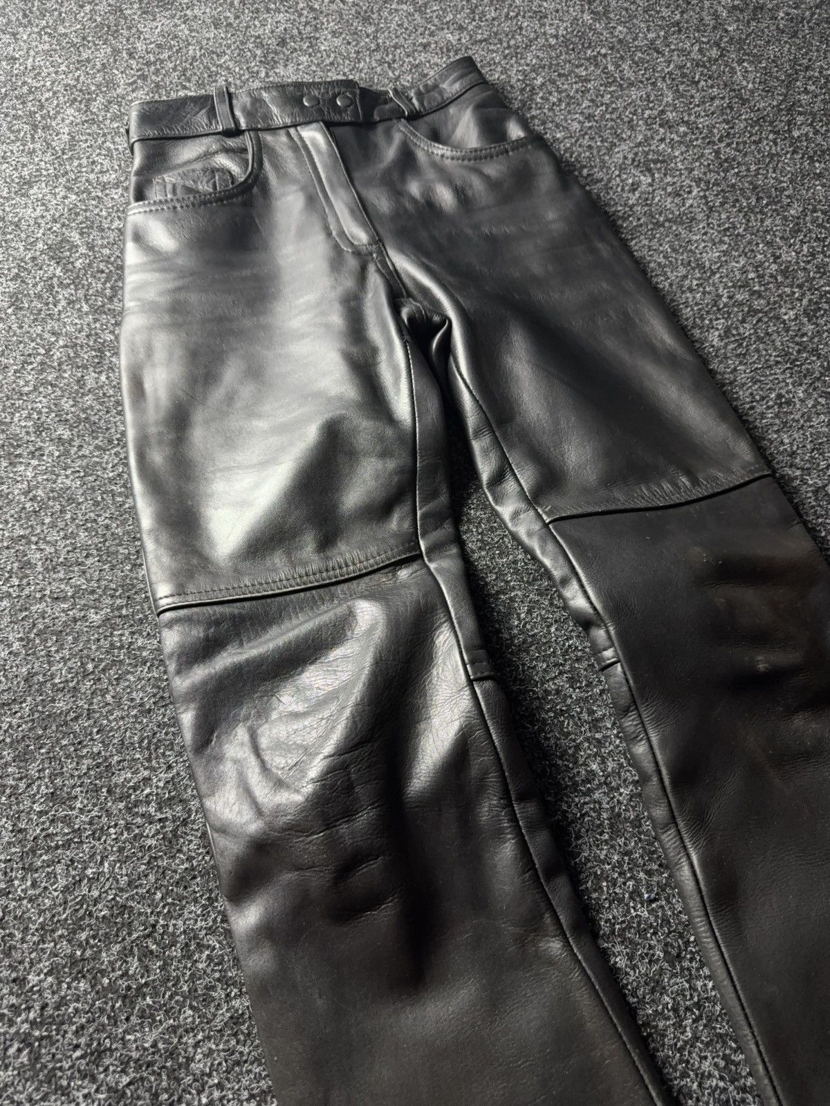Leather Y2K Vintage Leather Pants Opium Style Alt Biker USA Rare Size US 28 / EU 44 - 5 Thumbnail