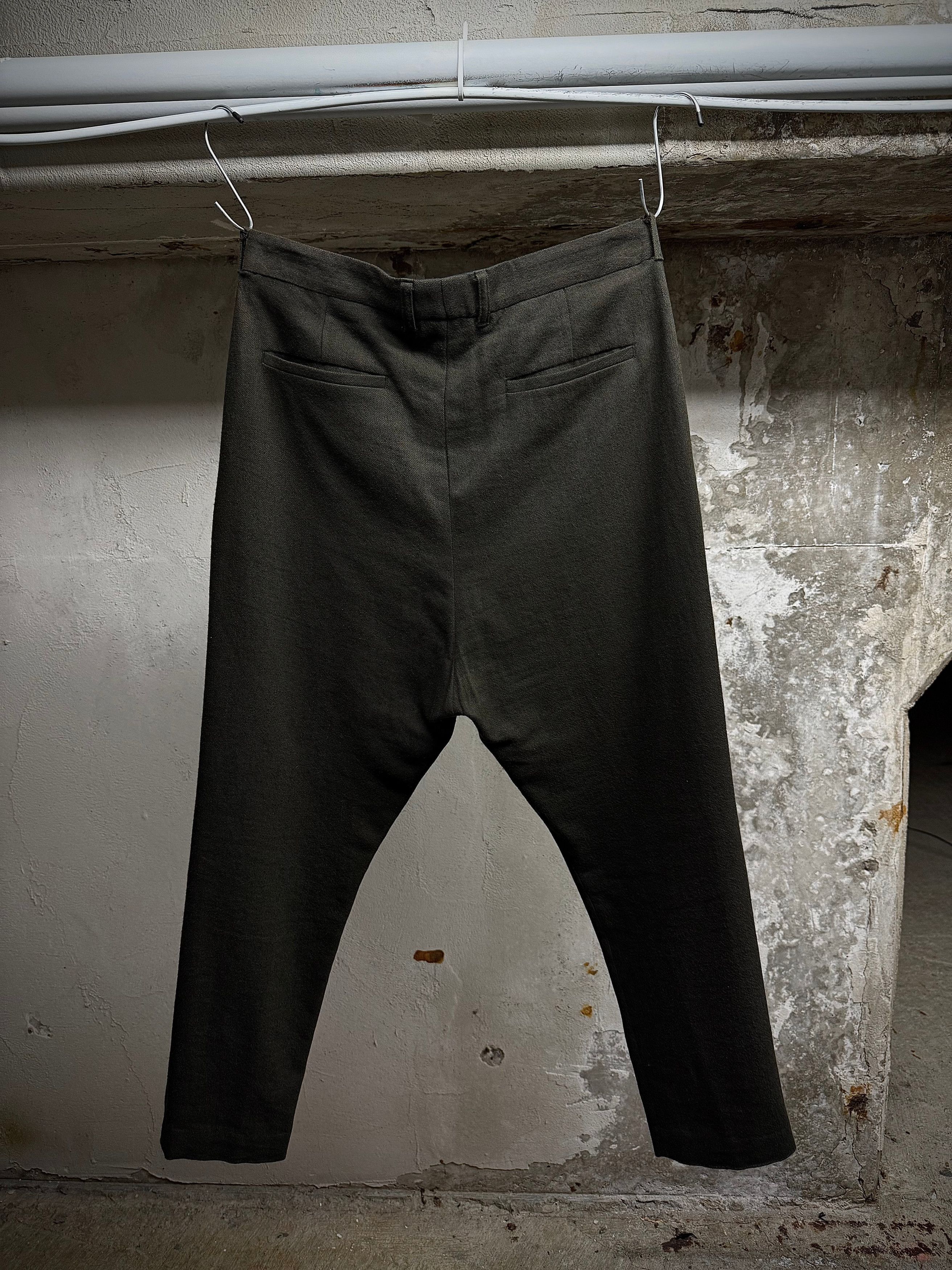 Ann Demeulemeester Ann Demeulemeester 2010s Khaki Wool Pleated Dress Pants Size M / US 6-8 / IT 42-44 - 5 Thumbnail