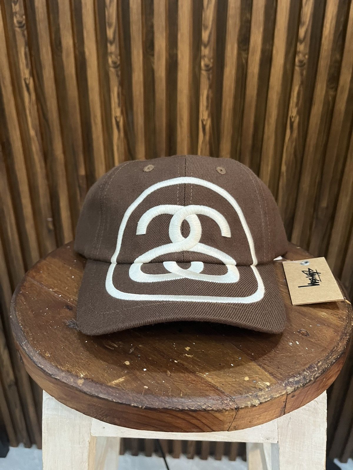 Stussy Stussy Chenille S Low Pro Brown Snapback Cap Hat Travis